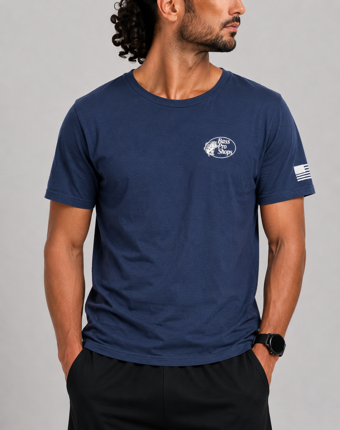 Bass Pro Shops Men Cotton Blue T Shirt XL