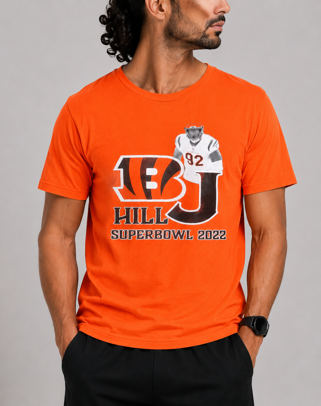 Hanes Men Cotton Orange T Shirt M