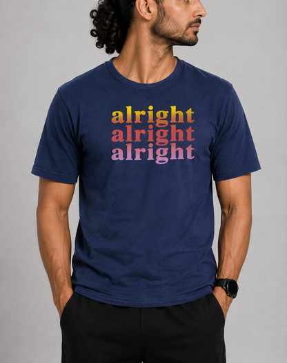 Tee Hag Men Cotton Blue T Shirt L