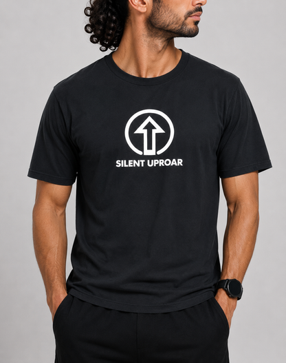 Gildan Men Cotton Black T Shirt M
