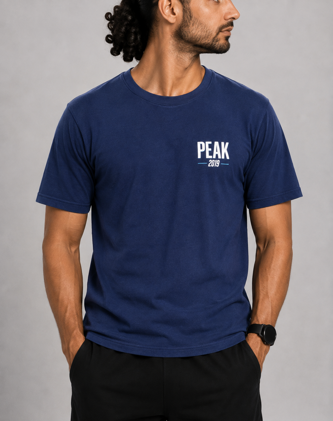 Fruit Of The Loom Men Cotton Blue T Shirt XL
