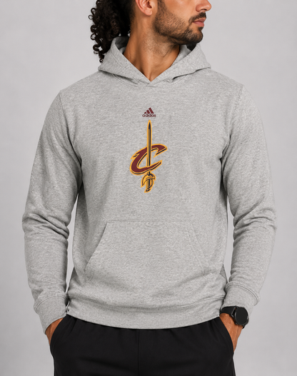 Adidas Men Cotton Fleece Gray Hoodie M