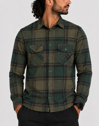 Anchorage Men Falalen Green Shirt L
