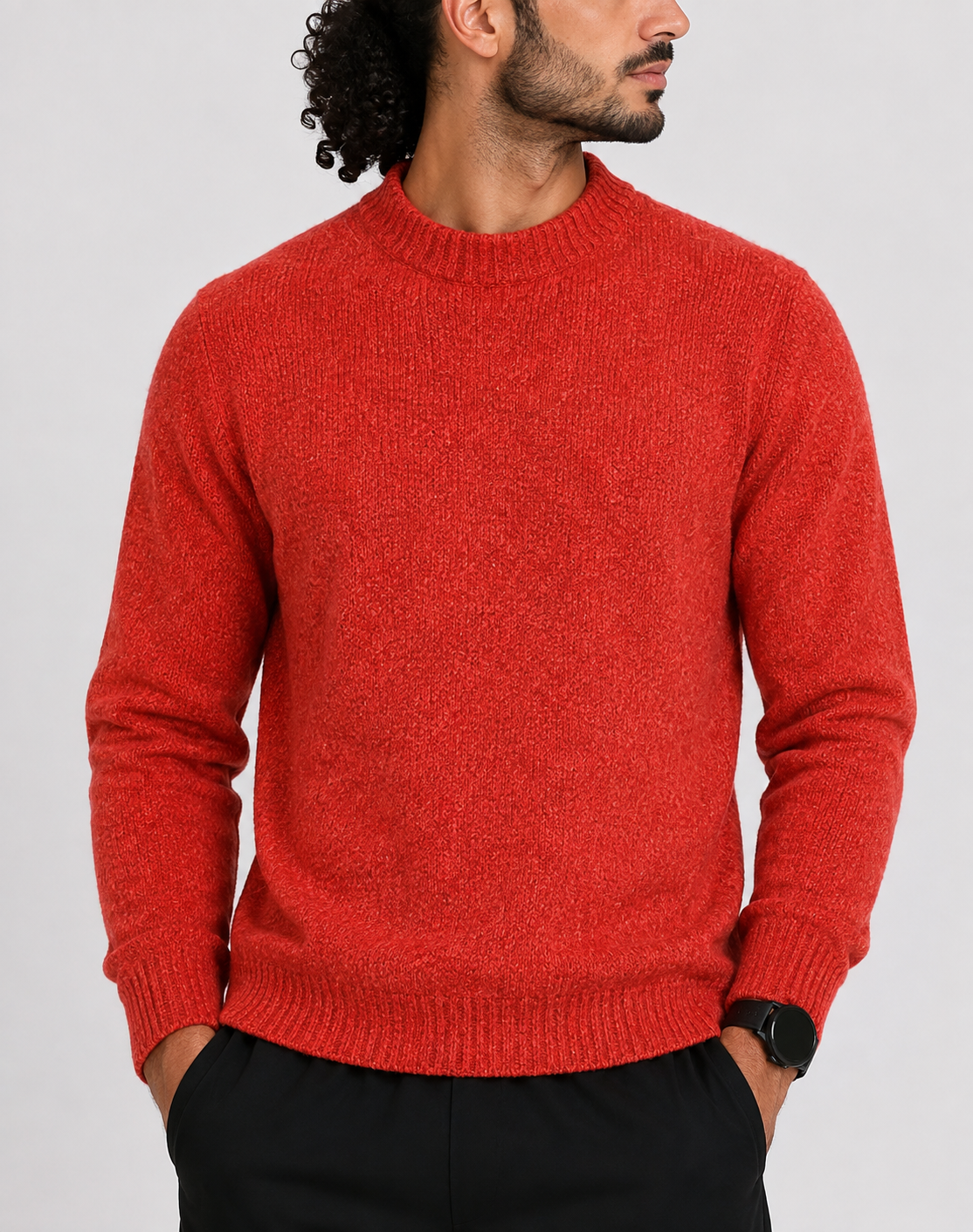 L.L.Bean Men Wool Red Sweater XL