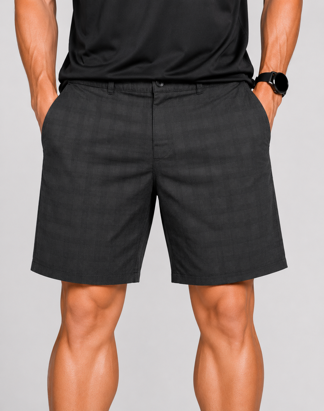 Greg Norman Men Cotton Black Short