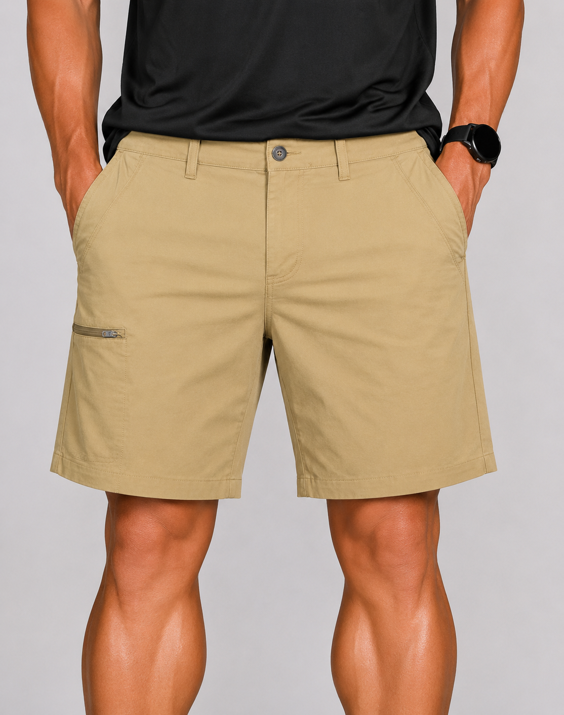Eddie Bauer Men Cotton Cream Short