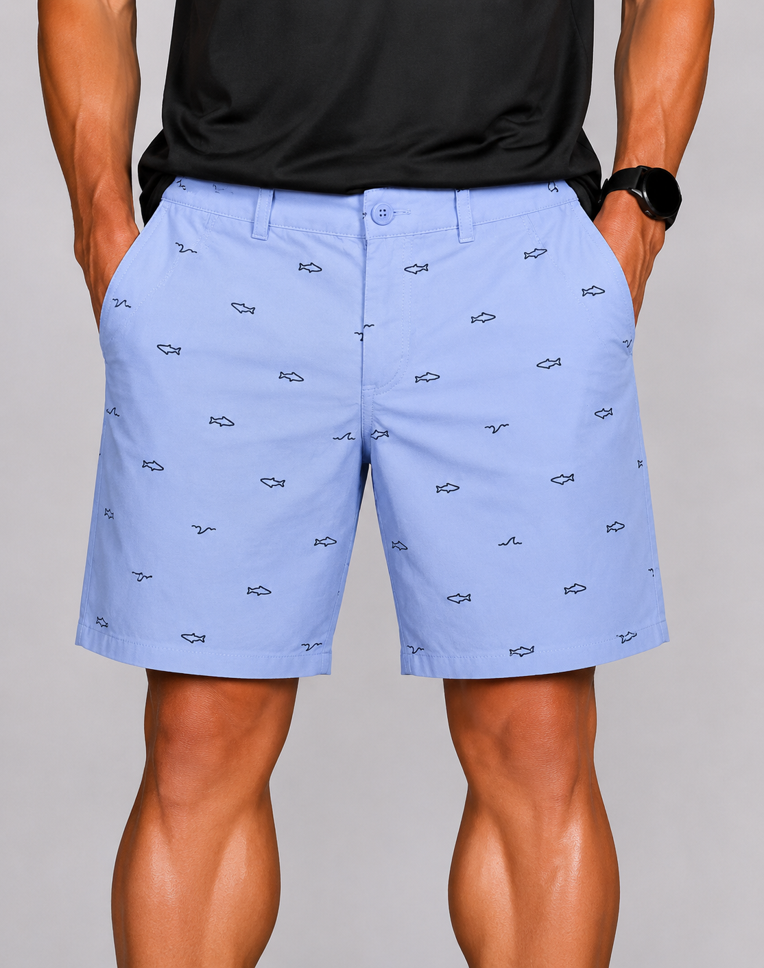 Cat & Jack Men Cotton Blue Short