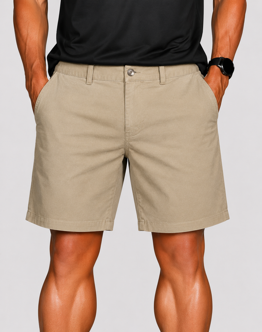 Van Heusen Men Cotton Cream Short