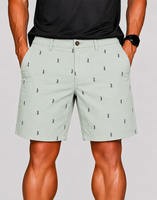 George Men Cotton Green Short