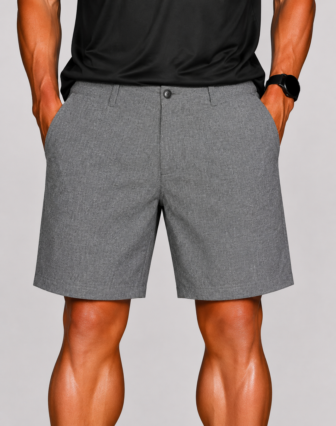 Ben Hogan Men Cotton Gray Short