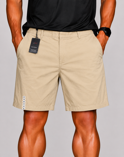 Greg Norman Men Cotton Cream Short