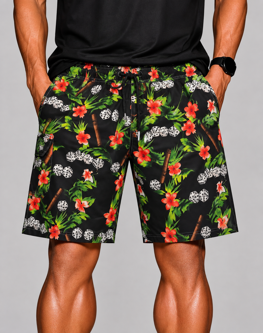 Hanalei Bay Men Sport Black Short