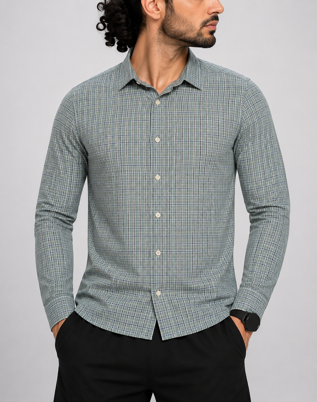 Hugo Boss Men Cotton Green Shirt M