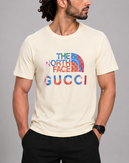 The North Face Gucci Men Cotton Cream T Shirt XL