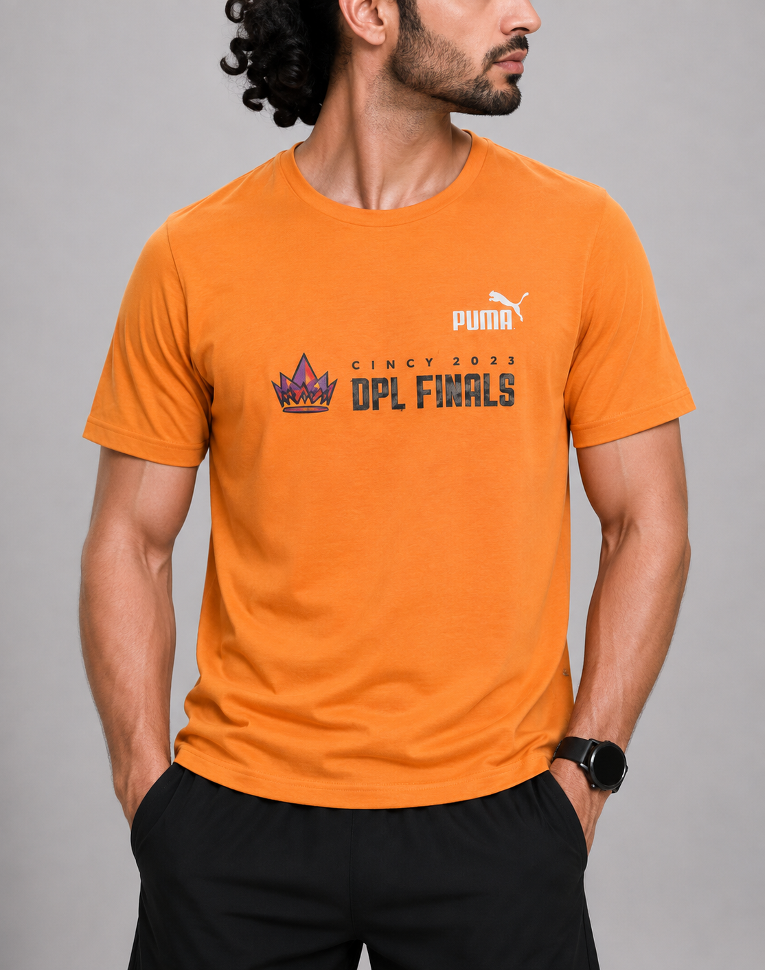 Puma Men Cotton Orange T Shirt M