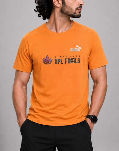 Puma Men Cotton Orange T Shirt M