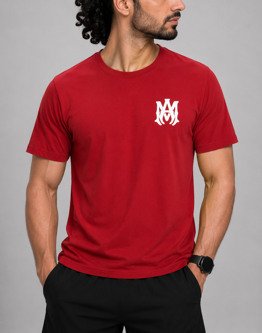 AMIRI Men Cotton Red T Shirt 2XL
