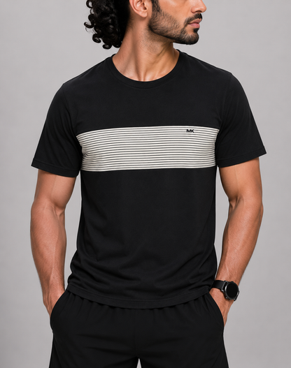 Michael Kors Men Cotton Black T Shirt L