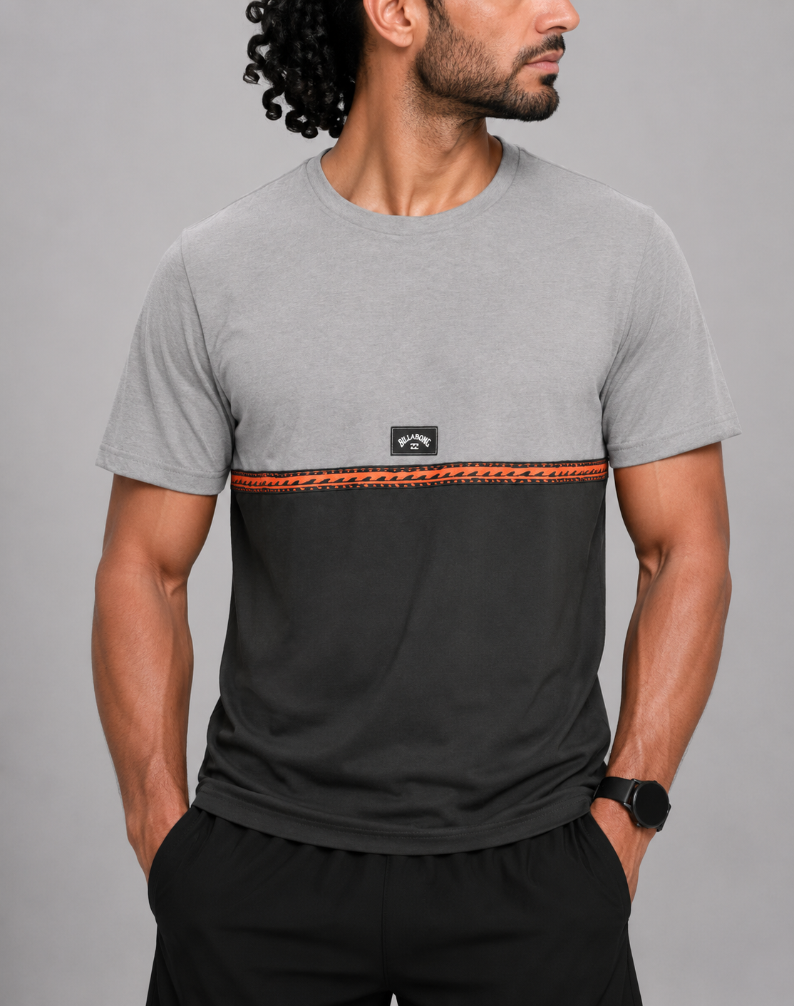 Billa Bong Men Cotton Gray T Shirt M