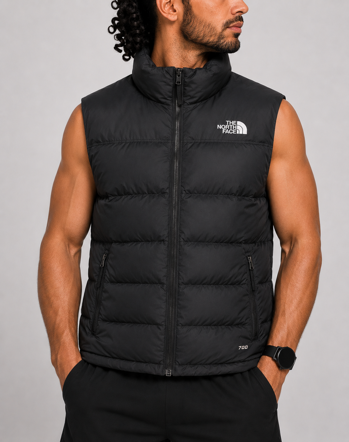 The North Face 700 Fill Men Puffer Vest Black Jacket