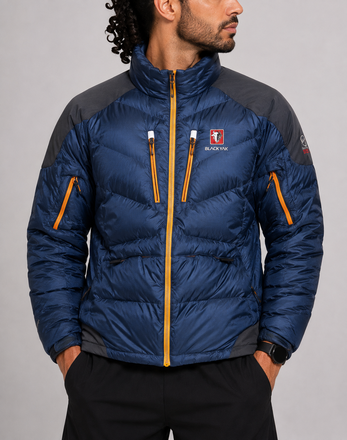 Black Yak Men Heavy Puffer Blue Jacket