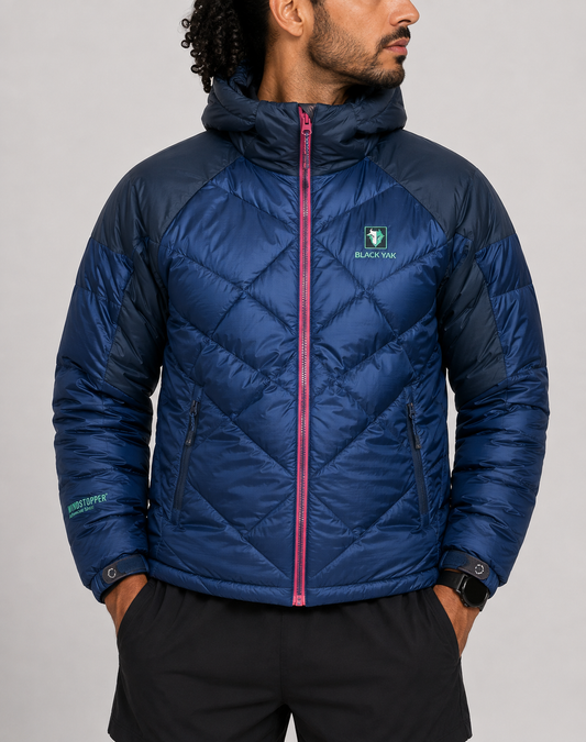 Black Yak Unisex Heavy Puffer Blue Jacket