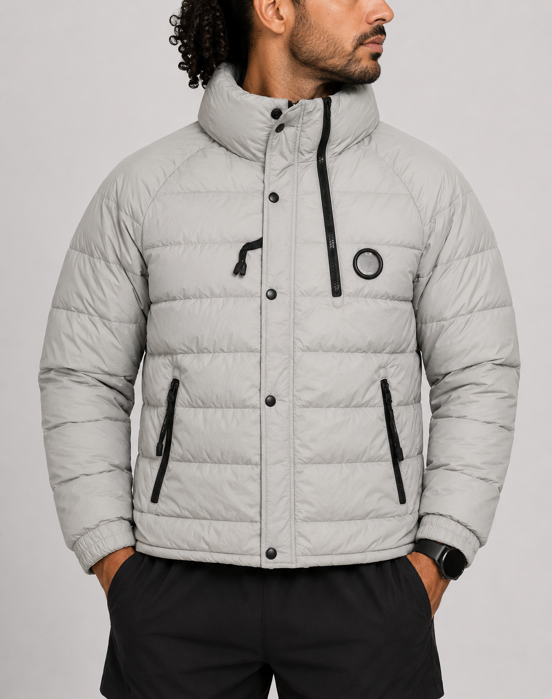 C.P Men Puffer Gray Jacket