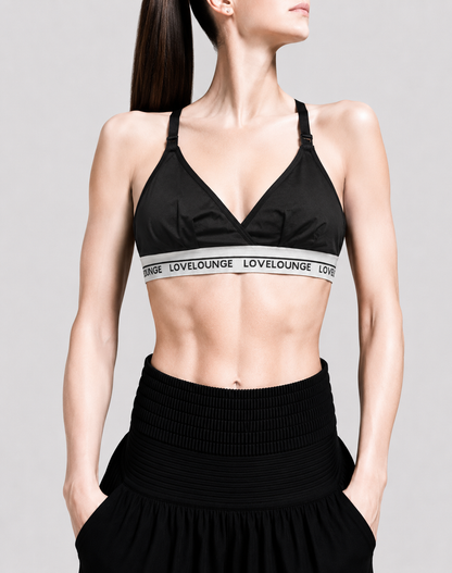 Love Lounge Women Black Sport Bra L