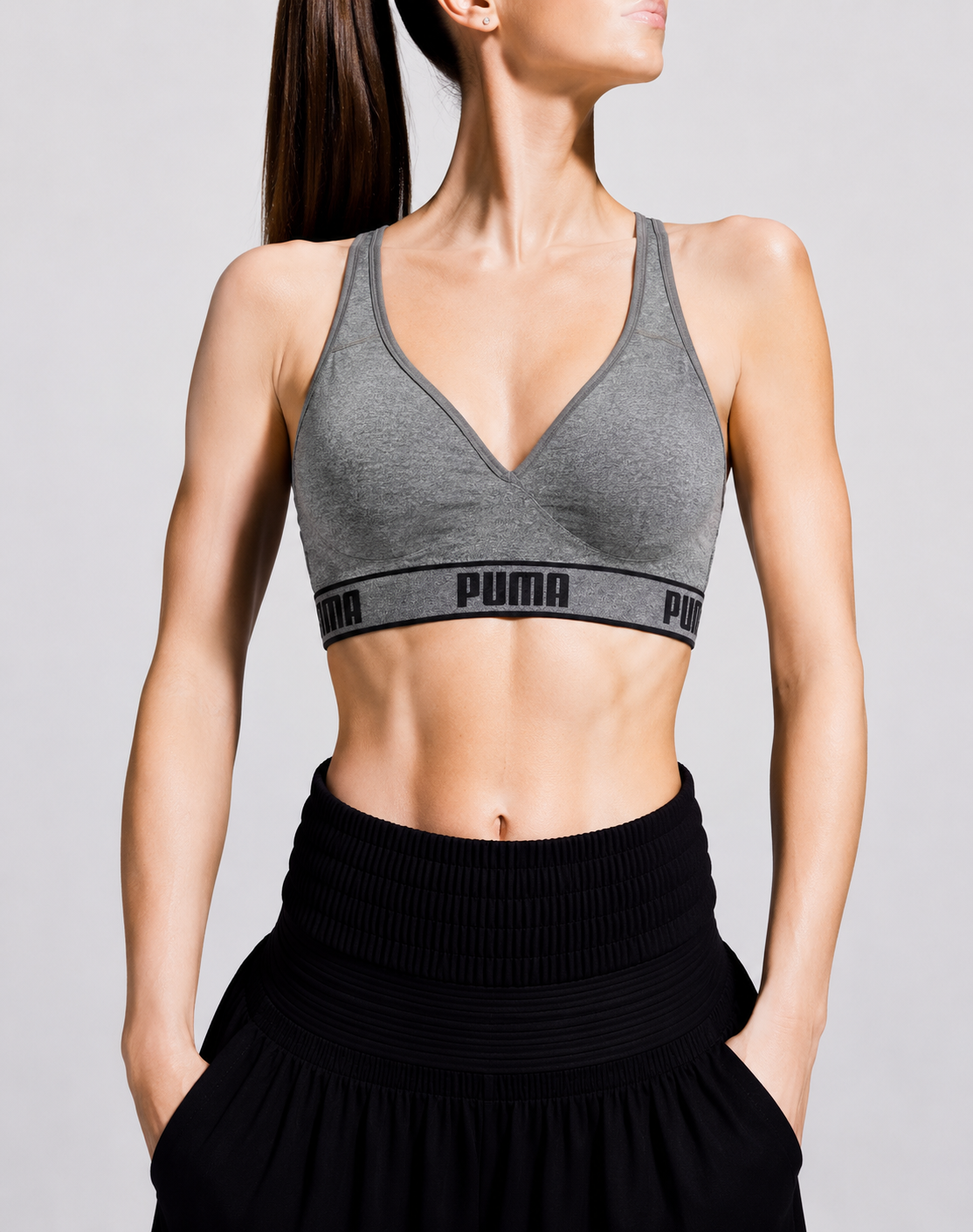 Puma Women Gray Sport Bra