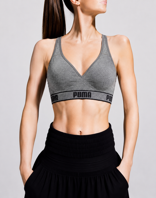 Puma Women Gray Sport Bra