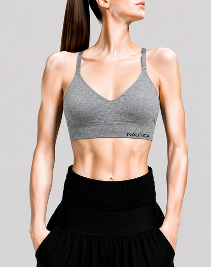 Nautica Women Gray Sport Bra