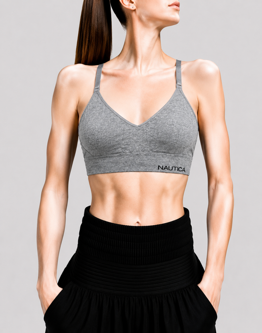 Nautica Women Gray Sport Bra