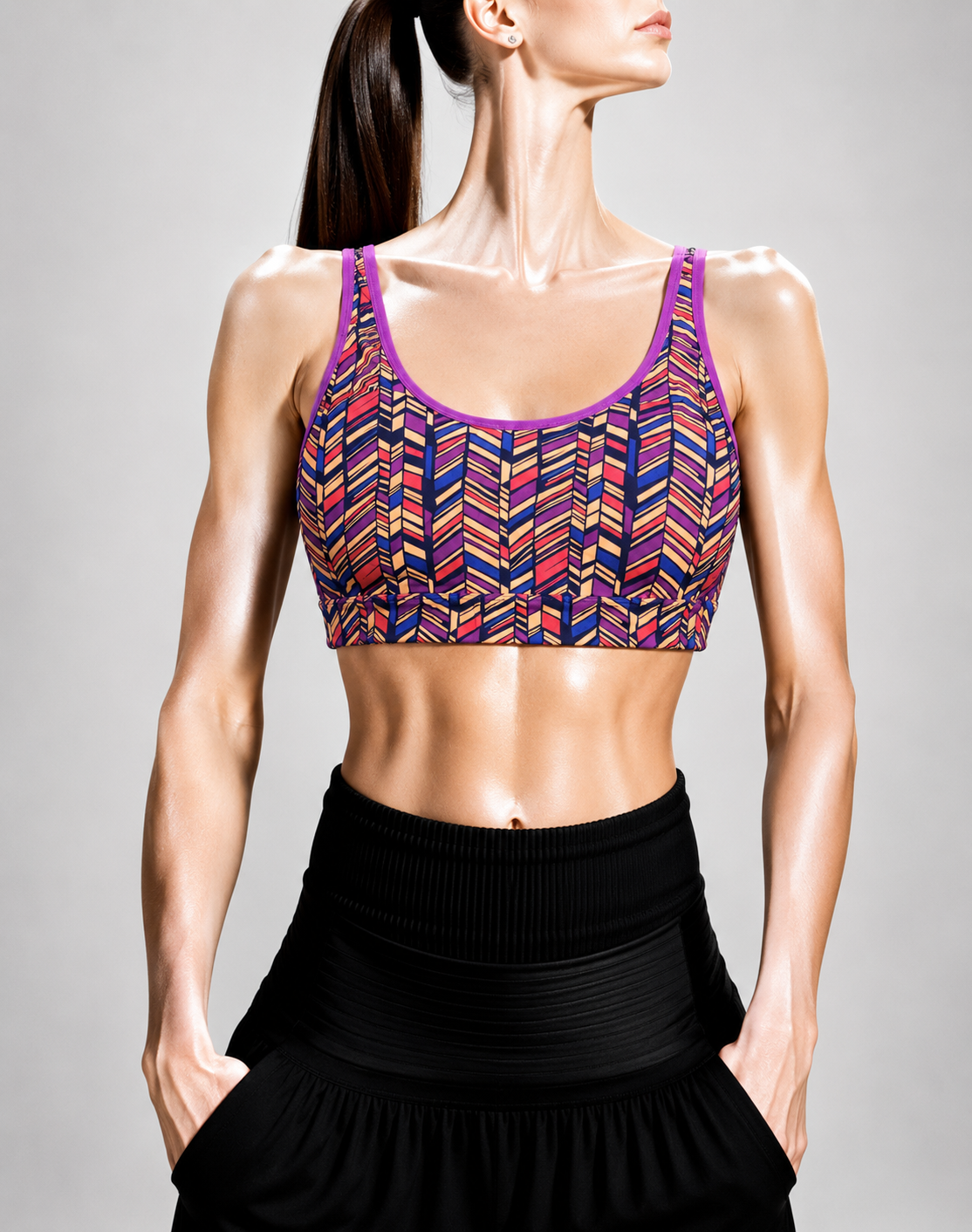 Mta Sport Women Purple Sport Bra