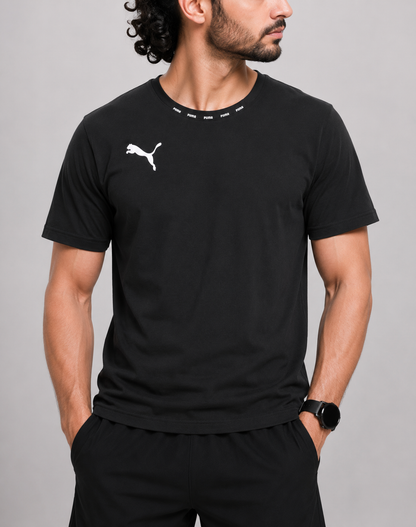 Puma Men Cotton Black T Shirt