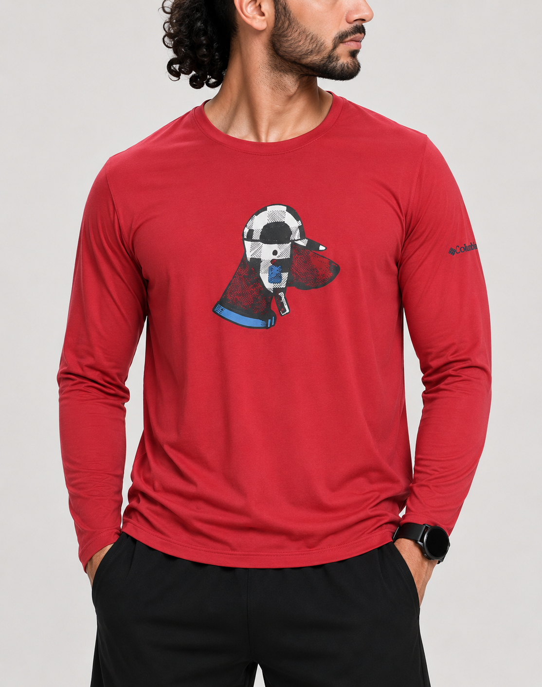 Columbia Men Cotton Red T Shirt