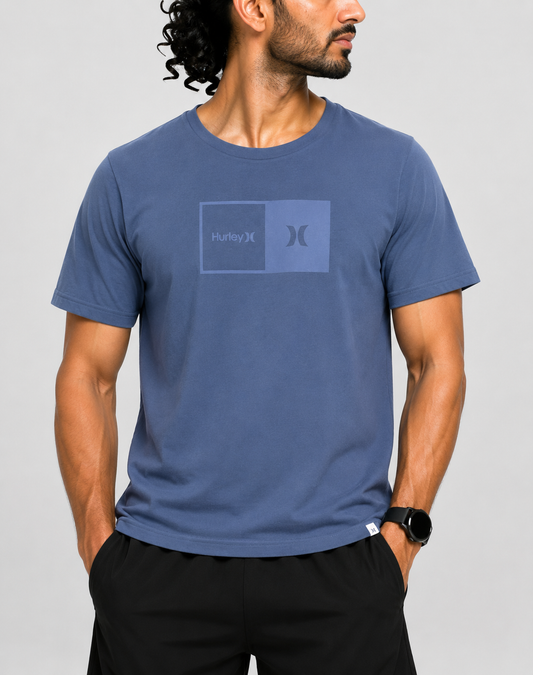 Hurley Men Cotton Gray T Shirt