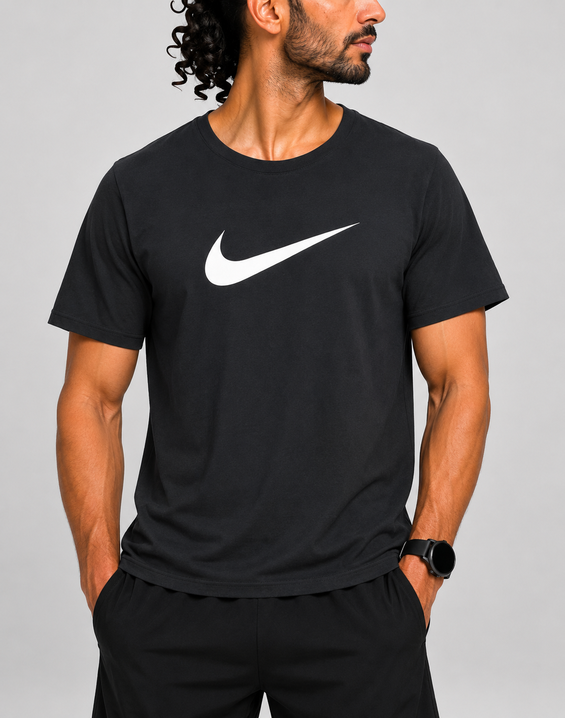 Nike Men Cotton Black T Shirt – Preloved Labels