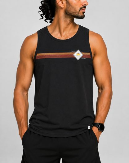 Hurley Men Cotton Black Vest T Shirt
