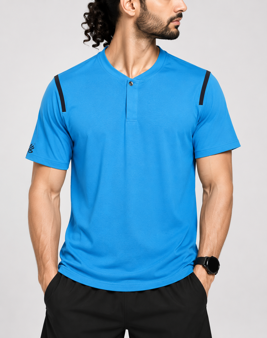 Under Armour Men Cotton Blue T Shirt