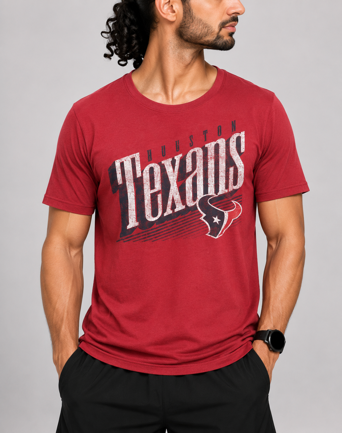 NFL Men Cotton Red T Shirt