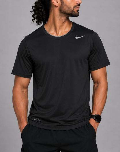 Nike Dri Fit Men Sport Black T Shirt