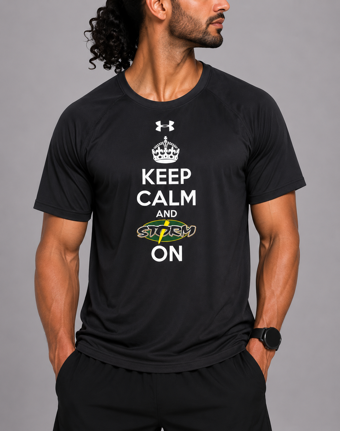 Under Armour Men Sport Black T Shirt