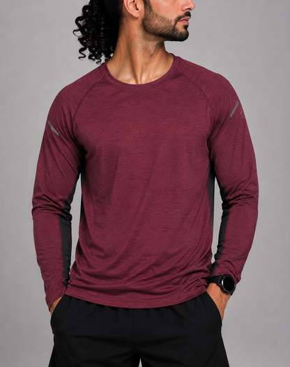 Russell Men Sport Maroon T Shirt
