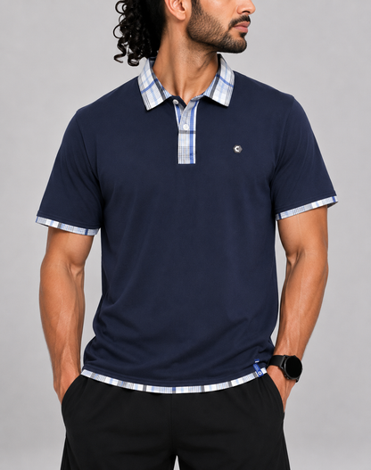 South Pole Men Blue Cotton Polo T Shirt M