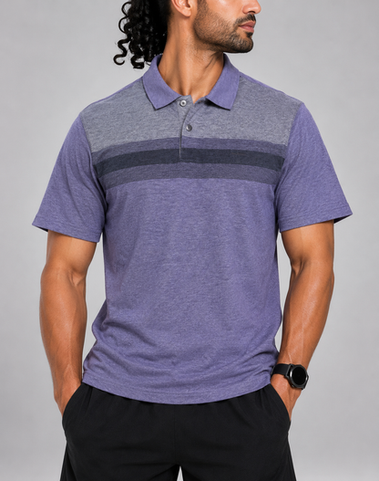 Calvin Klein Men Purple Cotton Polo T Shirt 2XL
