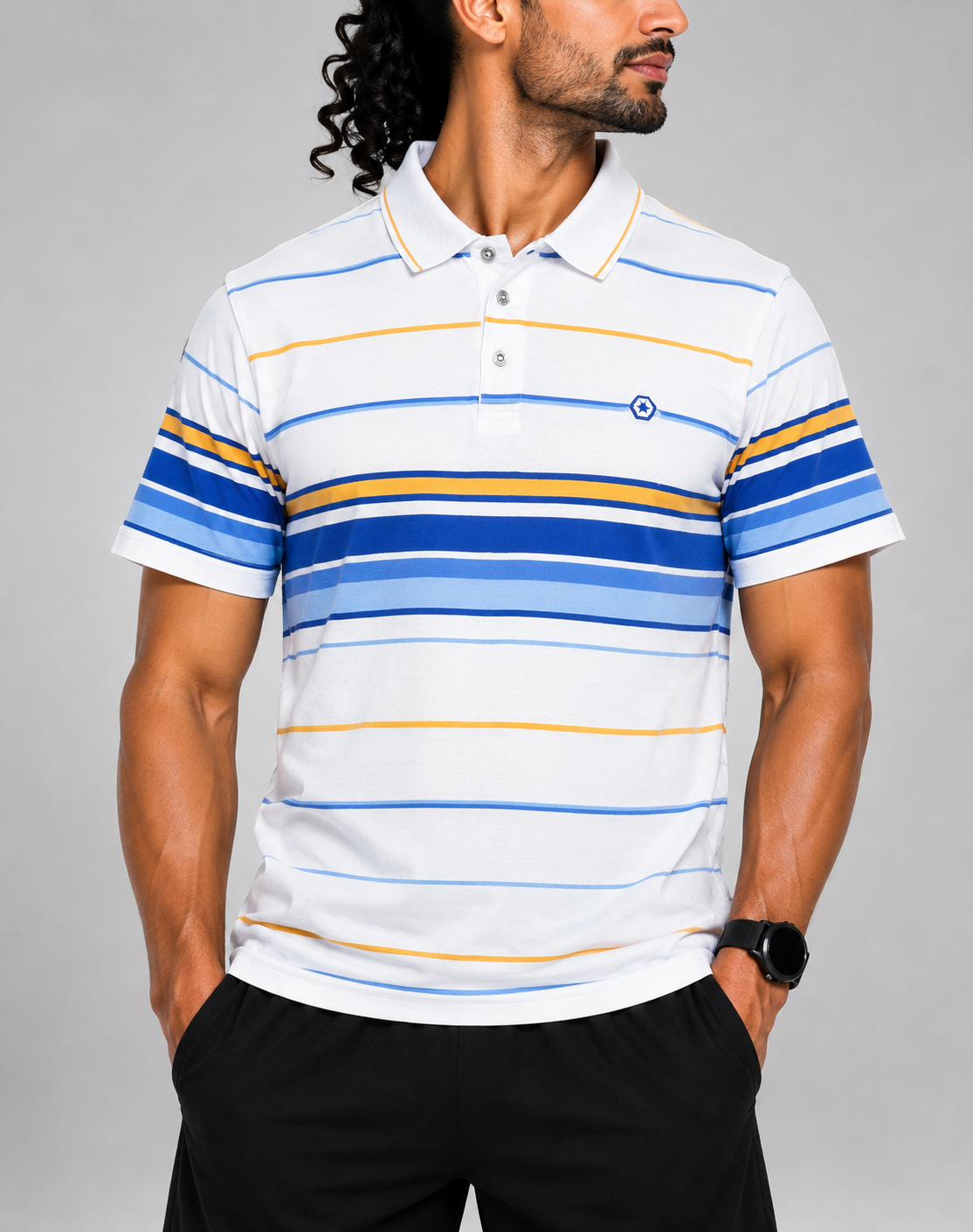 South Pole Men White Cotton Polo T Shirt XL