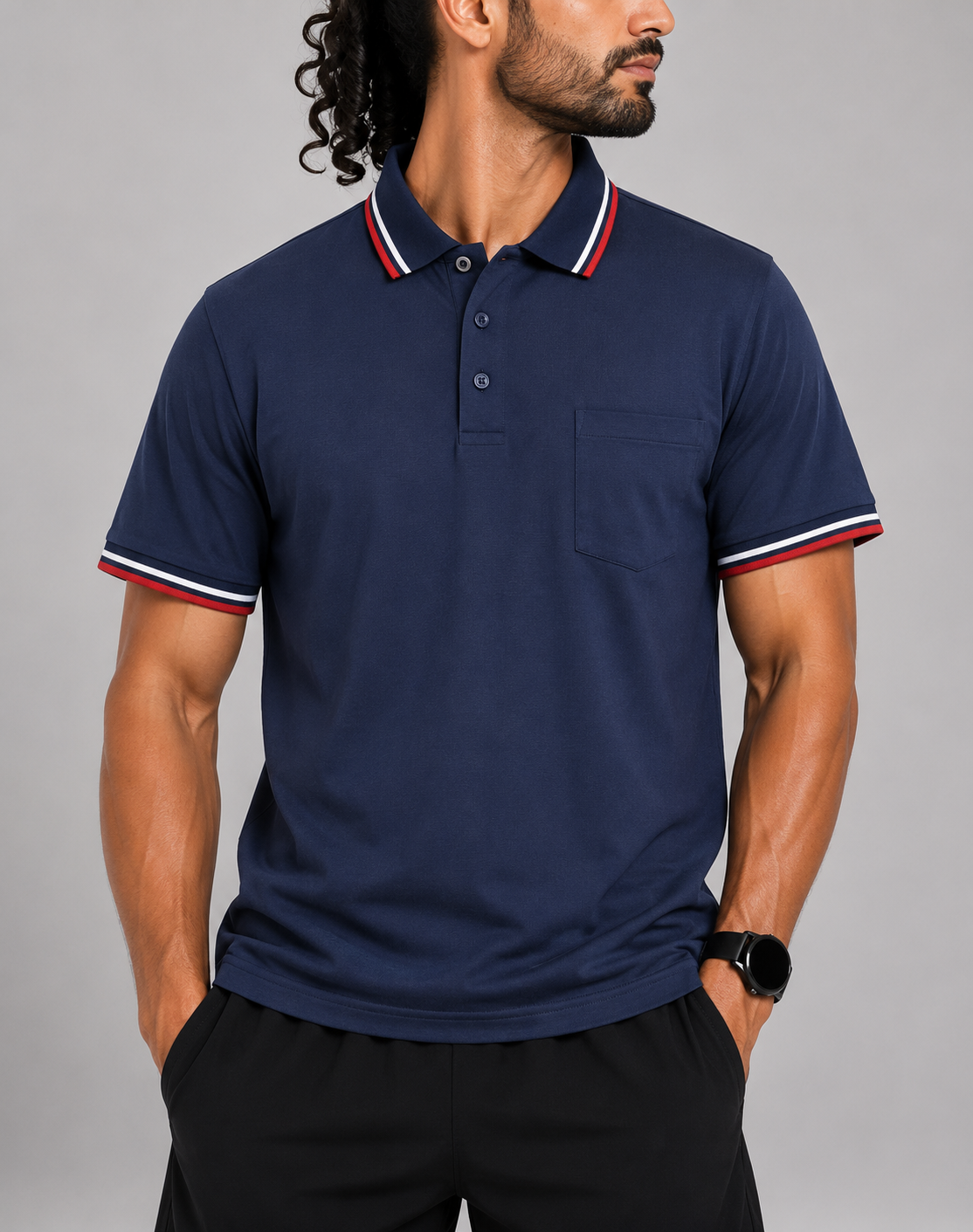 Rawlings Men Blue Sport Polo T Shirt L