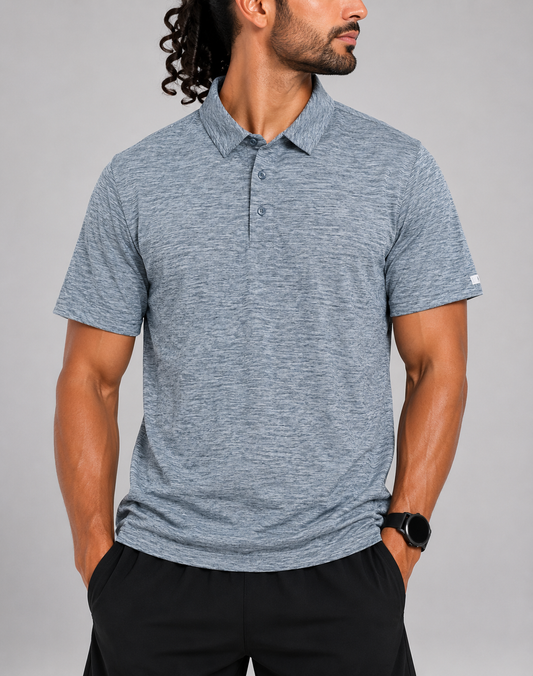 Russell Men Blue Sport Polo T Shirt XL