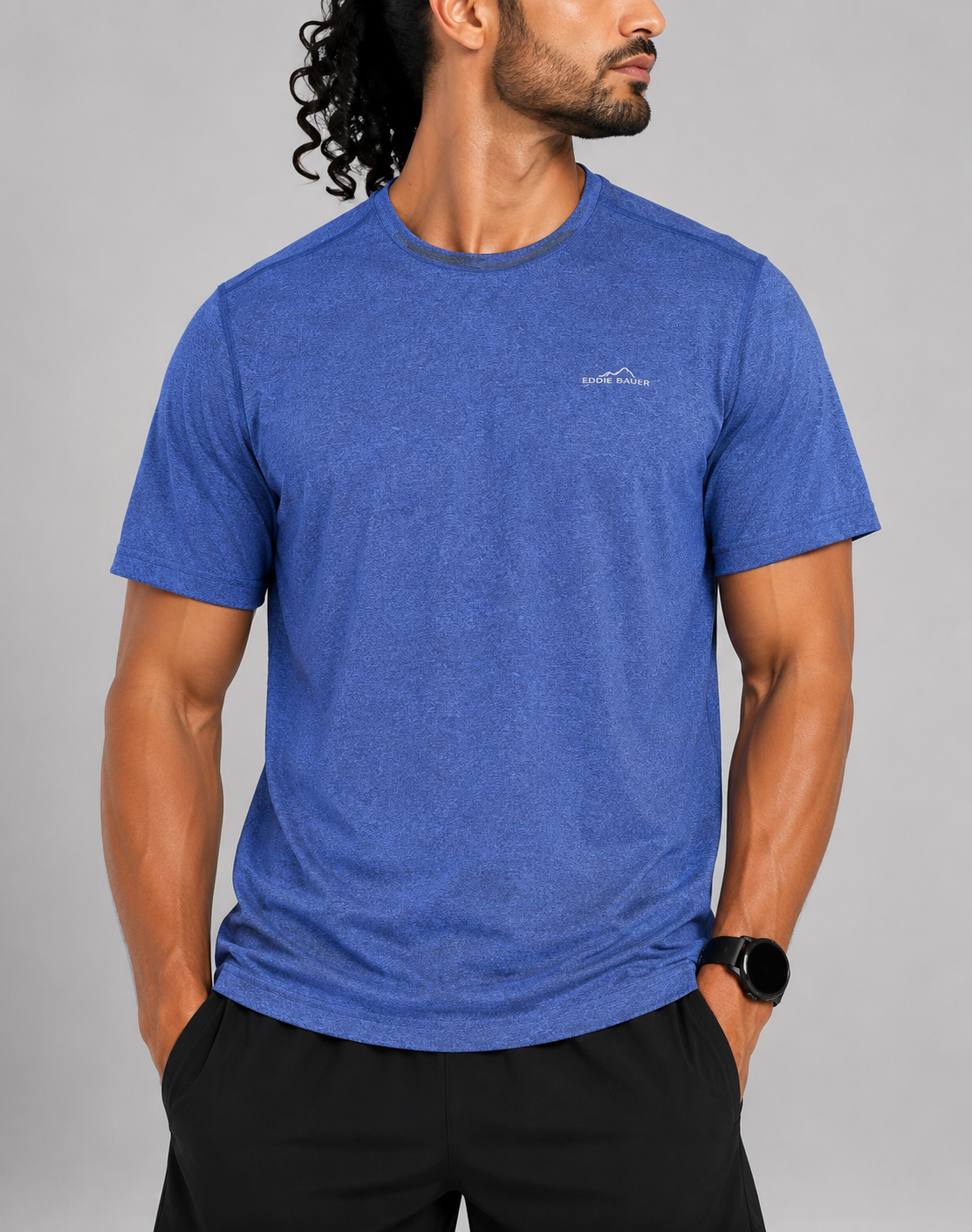 Eddie Bauer Men Sport Blue T Shirt XL
