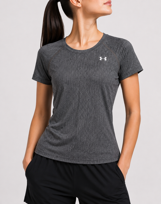 Under Armour Women Sport Gray T Shirt